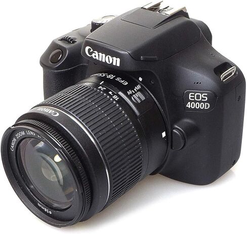 كاميرا Canon EOS 4000D / Rebel T100 DSLR مع عدسة تكبير Canon EF-S 18-55mm F/3.5-5.6 DC III + ذاكرة 64 جيجابايت + غطاء محرك السيارة + بطارية إضافية + شاحن بطارية + مرشحات + المزيد (حزمة 25 قطعة) (متجددة) in Saudi Arabia