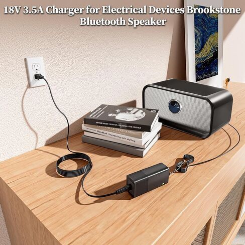 شاحن 18 فولت للأجهزة الكهربائية Brookstone Bluetooth مزود الطاقة للأجهزة الكهربائية 18VDC 3.0A - 3.5A سلك شحن أسطواني قابس دائري 5.5 × 2.5 مم طرف توصيل in Kuwait