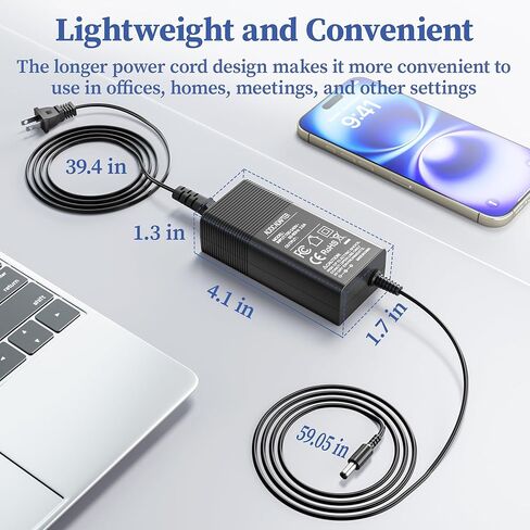 شاحن 18 فولت للأجهزة الكهربائية Brookstone Bluetooth مزود الطاقة للأجهزة الكهربائية 18VDC 3.0A - 3.5A سلك شحن أسطواني قابس دائري 5.5 × 2.5 مم طرف توصيل in Kuwait