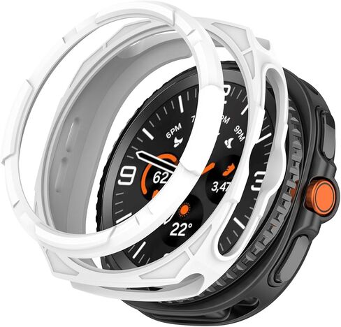 5-Pack Screen Protector for Samsung Galaxy Watch 8 Classic 46mm Smartwatch Case, Full Edge Case with Bezel Ring Protective Cover Frame Shell in Saudi Arabia