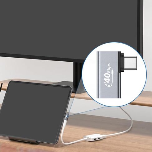 العالمي USB C نوع-C ذكر إلى أنثى 40Gbps محول نقل البيانات 100 واط محولات الشحن السريع محول سبائك الألومنيوم in Kuwait