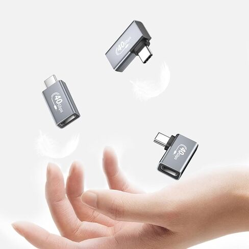 العالمي USB C نوع-C ذكر إلى أنثى 40Gbps محول نقل البيانات 100 واط محولات الشحن السريع محول سبائك الألومنيوم in Kuwait