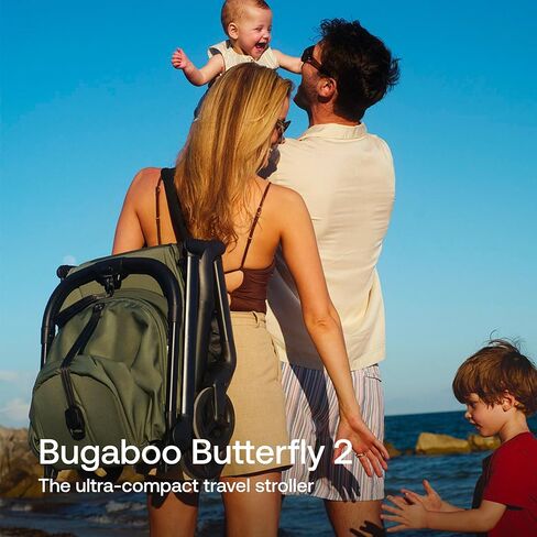 Bugaboo Butterfly 2 Travel Stroller Bundle – Ultra-Compact Stroller (Black) + Transport Bag + Safety Bar – Airplane-Friendly, Lightweight & Travel-Ready in Saudi Arabia