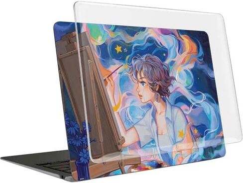 Skinit Laptop Case Plus Skin Compatible with MacBook Air 15in (2023) - Officially Licensed Rainbow Anime Artist Painter by Ivy Dolamore Design in Saudi Arabia