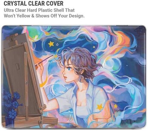 Skinit Laptop Case Plus Skin Compatible with MacBook Air 15in (2023) - Officially Licensed Rainbow Anime Artist Painter by Ivy Dolamore Design in Saudi Arabia
