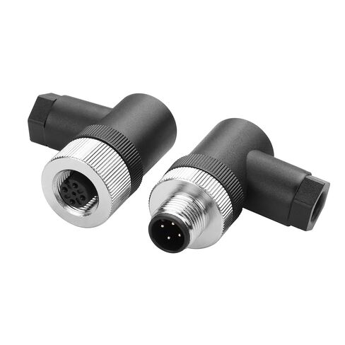 YACSEJAO M12 4-Pin/5-Pin Male & Female Socket Panel Aviation Wire Connector, 2-Pack Outdoor IP67 Waterproof 12mm Industrial Circular Pulg Connector (Male & Female Right Angle, 4 Pin) in Saudi Arabia