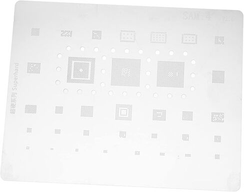 Aramox Phone CPU BGA Reballing Stencil، قالب BGA Reballing من الفولاذ المقاوم للصدأ لسلسلة A520، S5mini، تصميم مدمج لسهولة الحمل in Saudi Arabia