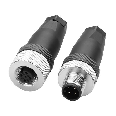 YACSEJAO M12 4-Pin/5-Pin Male & Female Socket Panel Aviation Wire Connector, 2-Pack Outdoor IP67 Waterproof 12mm Industrial Circular Pulg Connector (Male & Female Right Angle, 4 Pin) in Saudi Arabia