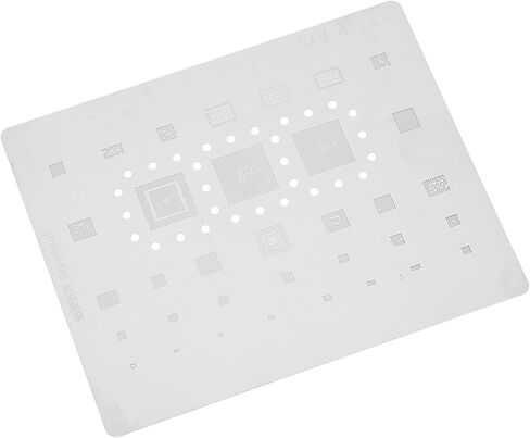 Aramox Phone CPU BGA Reballing Stencil، قالب BGA Reballing من الفولاذ المقاوم للصدأ لسلسلة A520، S5mini، تصميم مدمج لسهولة الحمل in Saudi Arabia