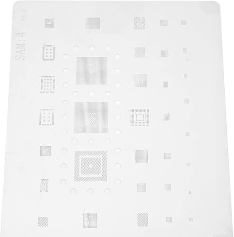 Aramox Phone CPU BGA Reballing Stencil، قالب BGA Reballing من الفولاذ المقاوم للصدأ لسلسلة A520، S5mini، تصميم مدمج لسهولة الحمل in Saudi Arabia