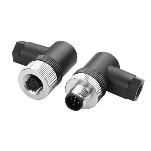 YACSEJAO M12 4-Pin/5-Pin Male & Female Socket Panel Aviation Wire Connector, 2-Pack Outdoor IP67 Waterproof 12mm Industrial Circular Pulg Connector (Male & Female Right Angle, 4 Pin) in Saudi Arabia