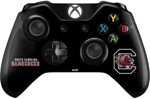 ملصق Skinit المخصص للألعاب متوافق مع وحدة تحكم Xbox One - تصميم أسود مرخص رسميًا من College South Carolina Gamecocks in Kuwait