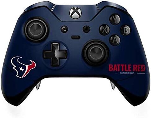 ملصق Skinit المخصص للألعاب متوافق مع وحدة تحكم Xbox One Elite - تصميم شعار فريق NFL Houston Texans مرخص رسميًا in Kuwait