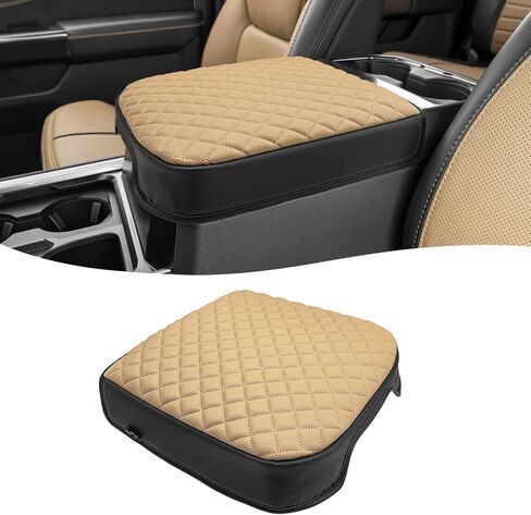 غطاء ذراع CBH Center Center Cover لعام 2023-2025 F250 F350 F450 F550 Super Duty ، مقعد دلو ، تقليم جلدي فينيل ، واقي وسادة راحة في الذراع ، مضاد للخلع ، أسود in Kuwait