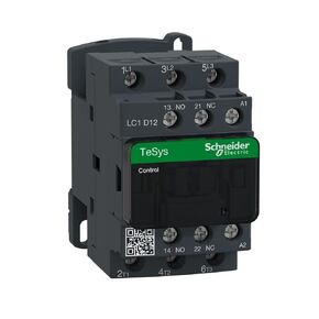 Schneider Electric LC1D12G7 CONTACTOR 3PST-NO, 120VAC, 12A, DIN Rail
