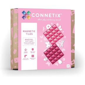 CONNETIX Pastel Base Plate Pack, 2 Pieces, Pink & Berry