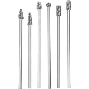 BORDSTRACT 10Pcs Carbide Burrs Set,Tungsten Steel Alloy Carving Tools,Single Cutting Edge Engraving Drilling Bits Tools for Die Grinder Polishing