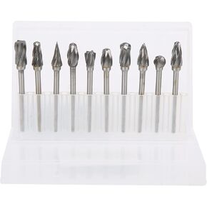 6pcs 6mm Tungsten Carbide Burr Set, 1/4" Shank Aluminum Rotatory Files Burr Extra Long 150mm Milling Cutter for Die Grinder Bits Drilling in Kuwait