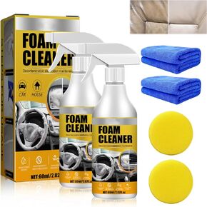 2PCS Multi-Purpose Foam Cleaner, All Around Master Foam Cleaner, Car Interior Foam Cleaner, Car seat Foam Cleaner Spray,Car Interior Foam Refinisher Cleaner,Car seat Stain Remover