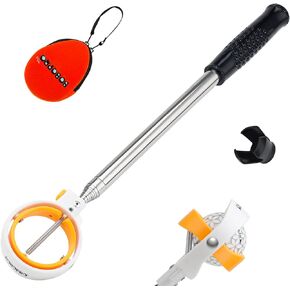 BOBOPRO Golf Ball Retriever for Water Telescopic, 9 Ft Ball Retriever Tool Golf with Spring Release-Ready Head, Locking Clip, Non-Slip Ergonomic Handle, Aluminum Extendable Shaft