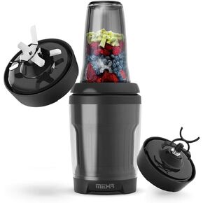 Promixx MiiXR X7 Personal Blender for Shakes and Smoothies - with Performance Nutrition Protein Mixer X-Blade and Shaker Bottle Agitator, Smoothie Blender/Maker, Highly Efficient (7 Piece Set)