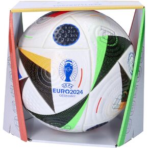 adidas Fussballliebe Euro 2024 FIFA Quality Pro Ball IQ3682, Unisex, Soccer Ball, White/Black/Glow Blue, 5