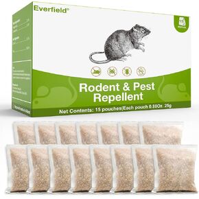 أكياس قوية طاردة للقوارض للفئران (15 كيسًا)، رادع فعال لفئران زيت النعناع، ​​رائحة لطيفة لمكافحة الآفات الطبيعية، التحكم في الصراصير النمل، آمن للأطفال والحيوانات الأليفة، للاستخدام الداخلي والخارجي in Kuwait
