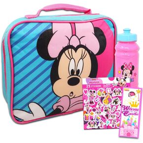 Minnie Mouse Lunch Box for Girls Set - Minnie Mouse Lunch Box, Water Bottle, Stickers, More | Minnie Mouse Lunch Bag