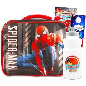 Spiderman Lunch Box Travel Activity with Spiderman Coloring Book and Stickers for Boys Girls Kids