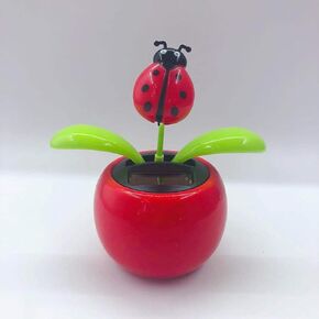 Red Solar Dancing Flower Car,Dashboard Decorations,Funny Solar Powered Dancing Flower Pot Car Ornaments Flower Swinging Toy, Dancing Solar,Early Development and Activity