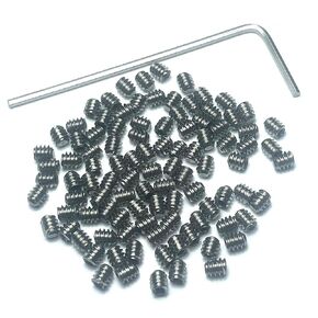 ZDingTech 100pcs Set Screws 4-40 x 1/8 inch 304 Stainless Steel Allen Head Hex Hexagon Socket Set Screws with 1.27mm Allen Wrench,Set Grub Screws Hex Allen Head Socket Set Screws.(1/8" Length)