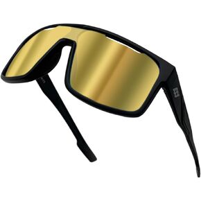 POLARS DESIGN Outdoor Sports Polarized wrap around Cycling Sunglasses for Men & Women TR90 Frame UV Protection for fishing