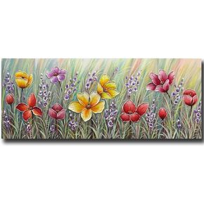 V-inspire Art, 24x48 inch Contemporary Abstract Oil Paintings On Canvas Painting Acrylic Art Wall Paintings Handmade 3D Painting Home Decorations Landscape Canvas Wall Art