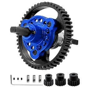54T Spur Gear Upgrades Part for Slash Stampede Rustler 4X4（VXL）, Hardened Steel Slipper Clutch Eliminator 54T Spur Gear with Pinions Gears Set(15T 17T 19T) RC Upgrades,#6878,Navy Blue