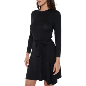 Women's Long Sleeve Midi Cocktail Dress, Round Neck, Sexy, for Formal, Wedding Guest, Party