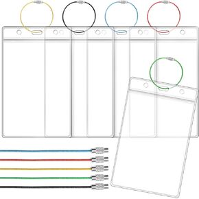 WYOMER 20 Pack PVC Cruise Luggage Tag Holders Plastic Luggage Bag Tag Holder for Cruise Travel