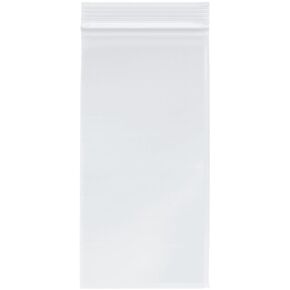 Plymor Heavy Duty Plastic Reclosable Zipper Bags, 4 Mil, 4" x 8" (Pack of 100)