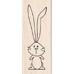 Inkadinkado Bunny Mounted Rubber Stamp for Card Making and Scrapbooking, 1pc, 2.6''L x 0.9''W x 0.8''H