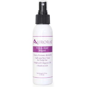 AURORAE Natural & Organic Yoga Mat Wash Cleaner 4 fl oz Safe, Cleans, Restores and Refreshes. Made local In the USA