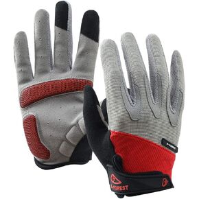 B-Forest Cycling Gloves/Bike Gloves Full Finger Road Bicycle Gloves for Men and Women Mountain Riding Gloves– Anti-Slip 5mm Gel Pad Shock-Absorbing MTB Motorcycle Gloves in Kuwait