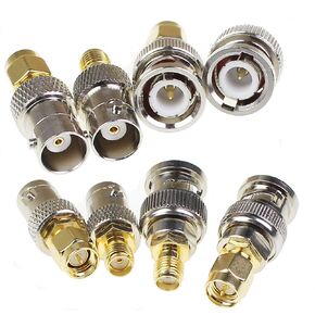 exgoofit SMA to BNC Kits Adapter Male Female 2 Set 8pcs RF Coax Coaxial Connector
