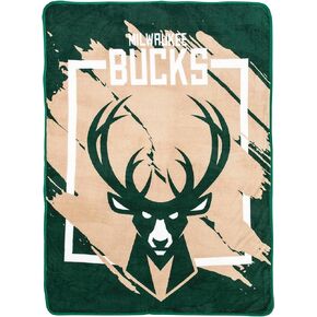 Northwest NBA Milwaukee Bucks Micro Raschel Throw Blanket, 46" x 60", Dimensional