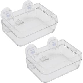 Hoypeyfiy 2Pcs Chameleon Feeding Bowl,Reptile Food Bowl,Water Dish Gecko Feeders for Lizard,Bearded Dragon,Snake