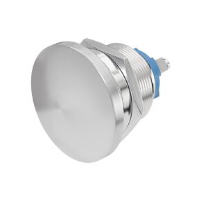 STARELO 16mm Momentary Push Button Switch Mushroom Head,Stainless Steel Metal IP65 Waterproof 2Pin SPST 1NO 5A 250V AC 12V 24V 36V DC 0.63'' Mouting Domed Screw Terminal （Red).