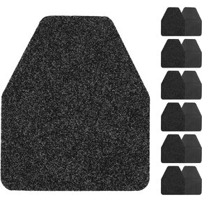 Houseables Urinal Mats, Floor Pads, 12 Pack, 17.25" x 20.5", Black, Blue, Homeplate, Polypropylene Fibers, Disposable, Splash Mat, Pee Pad, for Men’s Bathroom, Urine, Restroom, Eliminating Odor