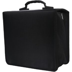 400 Capacity DVD Case, CD Case, CD Wallets Protective,CD Storage Organizer Stand Booklet Album Box Binder for Car Home Office Travel (Black 400)