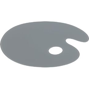 New York Central Grey Tempered Glass Palette 10x14" Oval – Scratch-Resistant, Easy-to-Clean Artist Palette for Precise Color Mixing, Reduced Glare, Solvent-Resistant