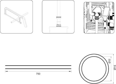 PrimoChill 12mm ID x 16mm OD Rigid Acrylic/PMMA Tubing - 750mm Length, Made with Premium Materials, Perfect Hardline for PC Watercooling, Packaged in The USA - 4 Pack - Clear in Kuwait
