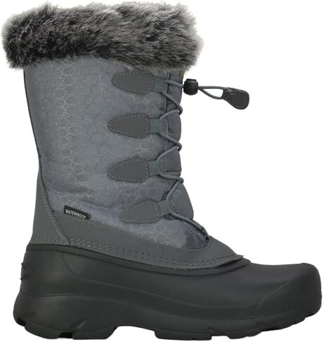 Ad Tec Northikee Womens Waterproof Nylon Upper Warm Winter Snow Boots | Bungee Lace Up, 3M Thinsulation, Faux Fur Collar, Temperature Rated -25F/ -32C in Saudi Arabia