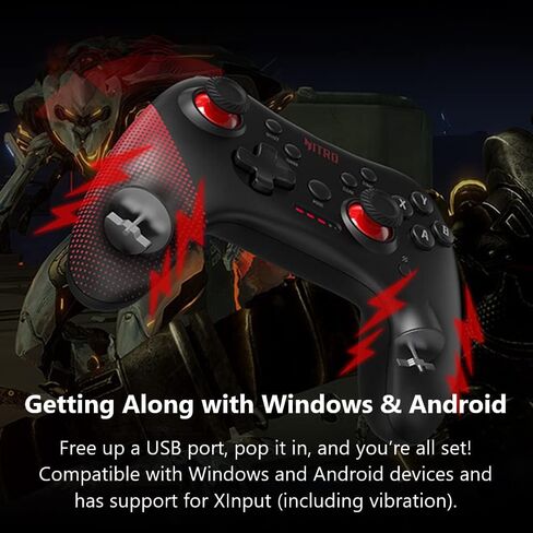 وحدة تحكم الألعاب السلكية Acer Nitro - تتميز بعصا التحكم ولوحة الاتجاه وزر Turbo وأزرار الحركة وأضواء مؤشر LED - متوافقة مع أجهزة Windows وAndroid in Saudi Arabia